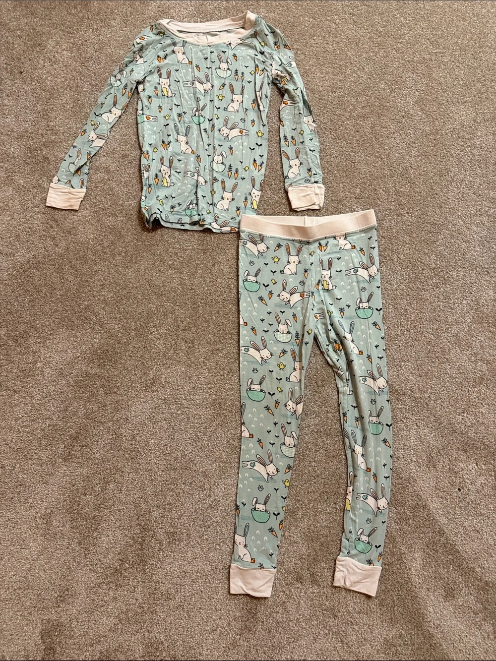 Little Sleepies Mint Green Bunny Pajama Set